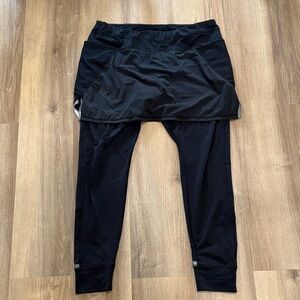 Athleta Skirt Leggings with Flaws Size XL Black